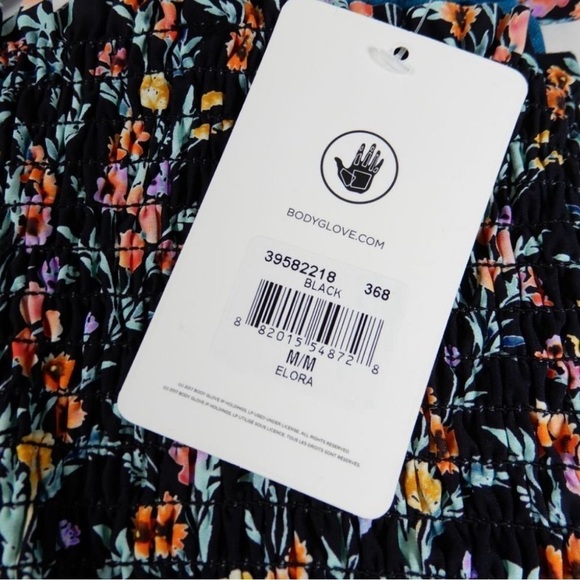 NWT Body Glove bikini, lined elastic bandeau, fixed string brasilia bottom, sz M - Picture 8 of 10